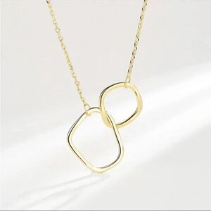 New Gold /Silver Simple Double Loop Necklace